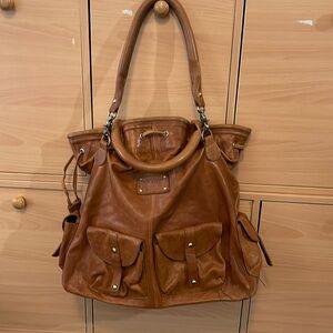 Tan Leather Shoulder Bag
